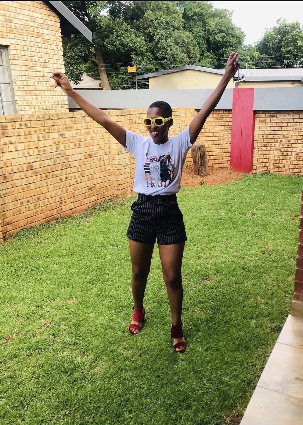 Full-length outfit, urban setting